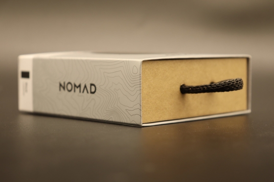 Embossing Recycled Paper Box with hangtag FSC ISO14001 certificate
